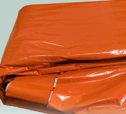 Export 25mic orange PE aluminized film camping emergency sleeping bag, emergency rescue kit, cold-proof raincoat film